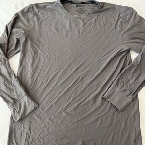 Duluth Trading Shirt Mens Large Black Go Buck Naked Base Layer Nylon Stretch E45